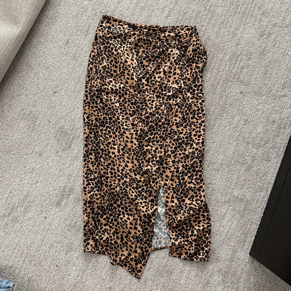 & Other Stories Animal Print Skirt